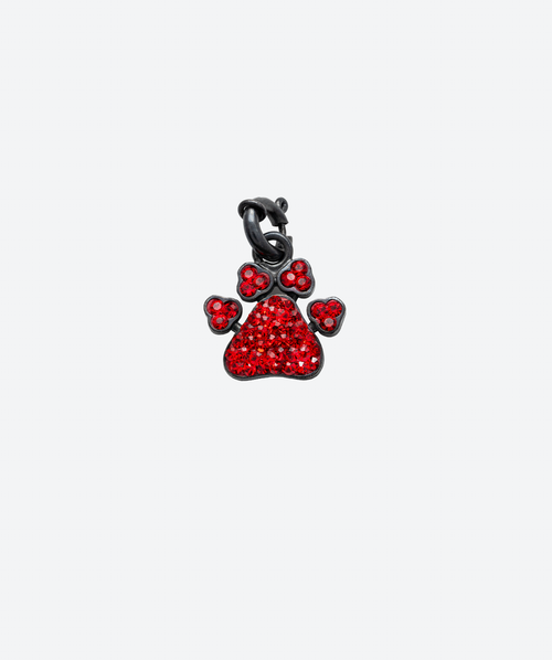 PAWsitive Charm Ruby / Black - La Costa Organic Jewelry