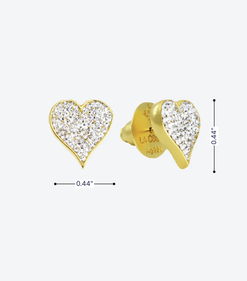 Love Rules Heart Stud Earrings