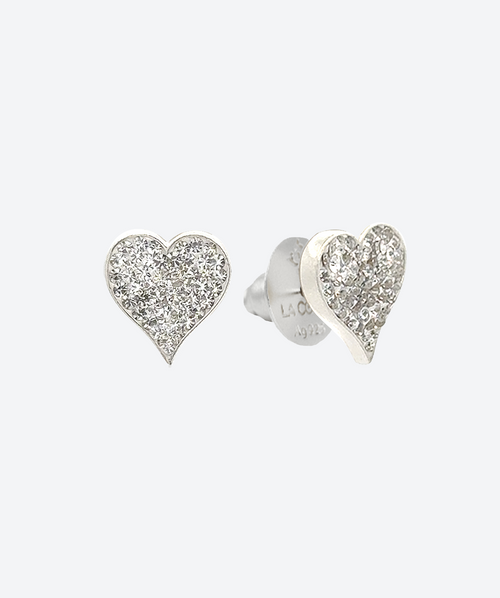 Love Rules Heart Stud Earrings - La Costa Organic Jewelry