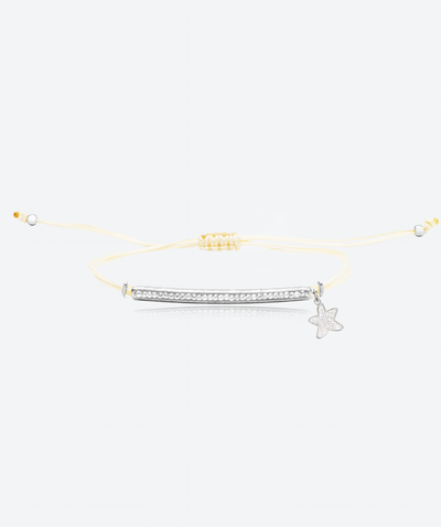 Dainty Starfish Bar Slide Bracelet - La Costa Organic Jewelry