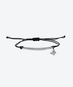 Mariposa Butterfly Bar Slide Bracelet Crystal / Black - La Costa Organic Jewelry