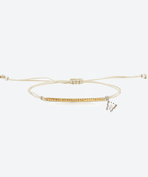 Mariposa Butterfly Bar Slide Bracelet Gold / Silver - La Costa Organic Jewelry