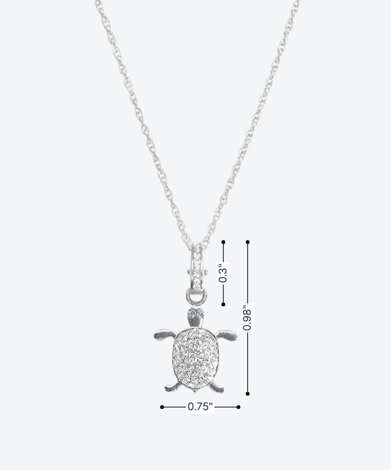 Brilliant Turtley Cute Turtle Charm Necklace - La Costa Organic Jewelry