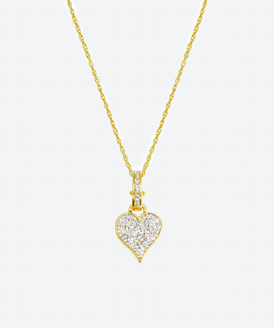 Brilliant Love Rules Heart Charm Necklace - La Costa Organic Jewelry