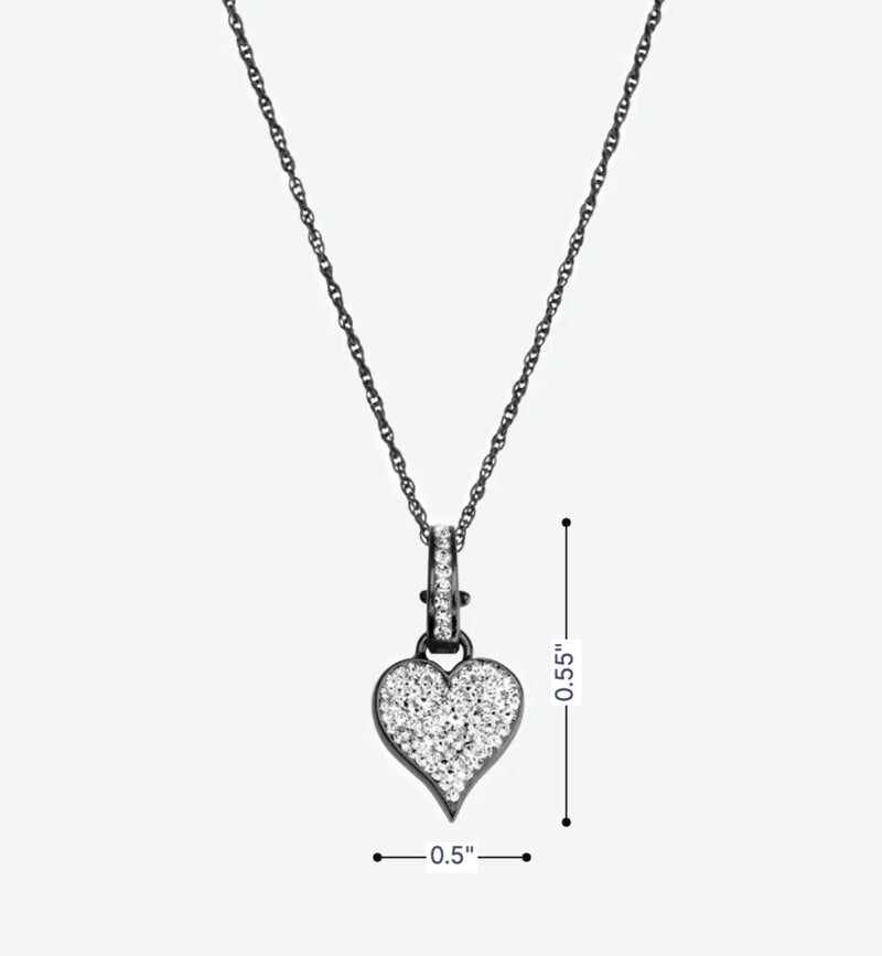 Brilliant Love Rules Heart Charm Necklace - La Costa Organic Jewelry