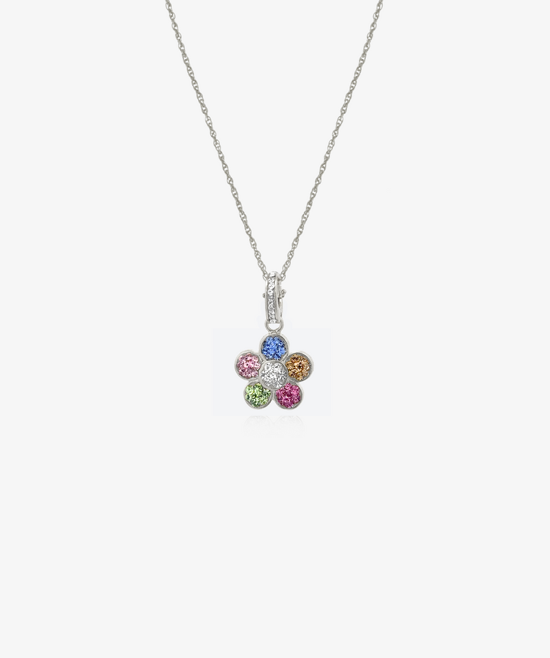 Brilliant Flower Power Charm Necklace