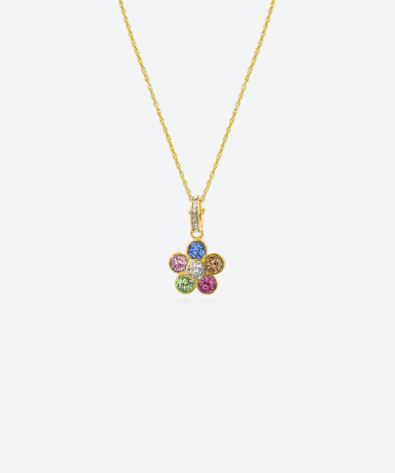 Brilliant Flower Power Charm Necklace