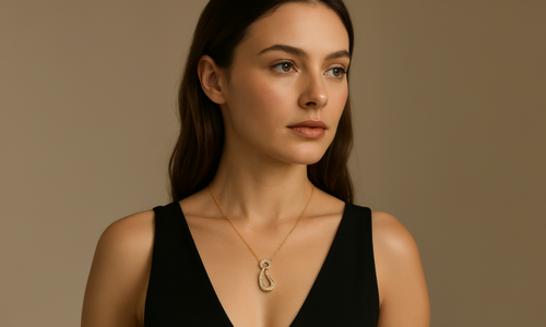 Ying Yang Drop Necklace