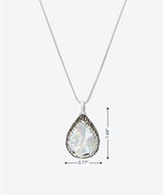 Signature Gem Tear Charm Necklace - La Costa Organic Jewelry