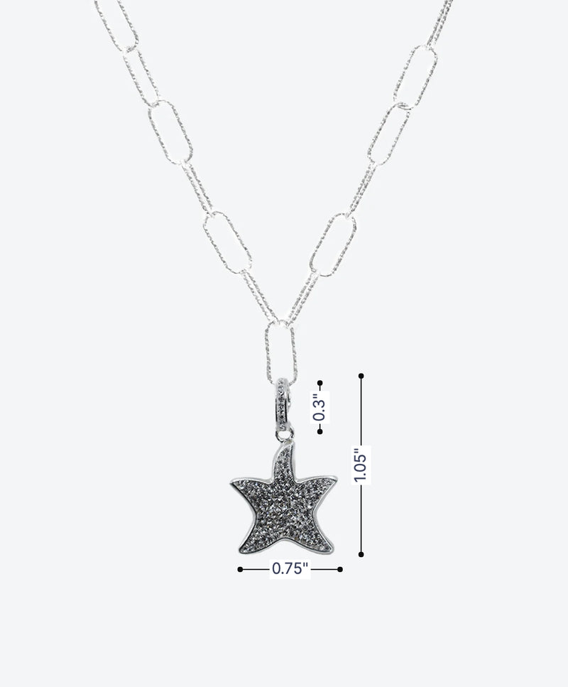Brilliant Statement Starfish Charm Necklace - La Costa Organic Jewelry