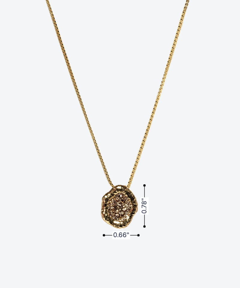 Dainty Geode Necklace - La Costa Organic Jewelry