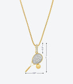 Brilliant Love Game Tennis Charm Necklace - La Costa Organic Jewelry