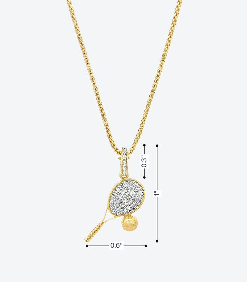 Brilliant Love Game Tennis Charm Necklace - La Costa Organic Jewelry