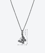 Brilliant Mariposa Butterfly Charm Necklace - La Costa Organic Jewelry