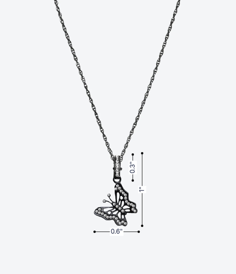 Brilliant Mariposa Butterfly Charm Necklace - La Costa Organic Jewelry