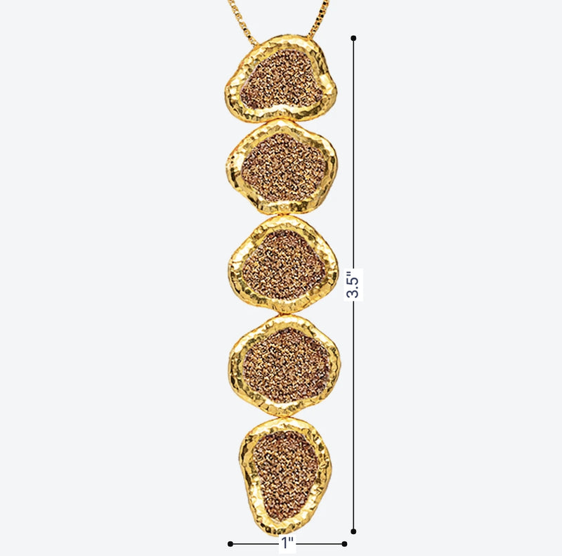 Geode 5 Cascade Necklace - La Costa Organic Jewelry