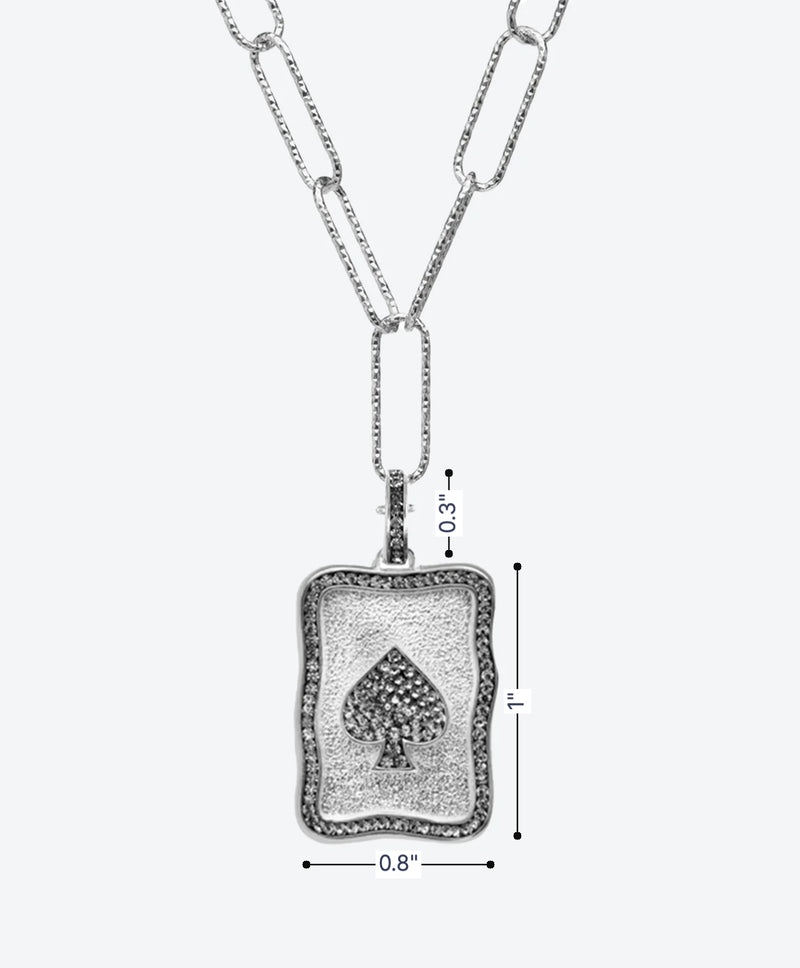Spade Medallion Charm Necklace - La Costa Organic Jewelry