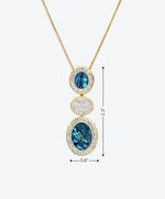 Duo Gem Cascade Necklace - La Costa Organic Jewelry