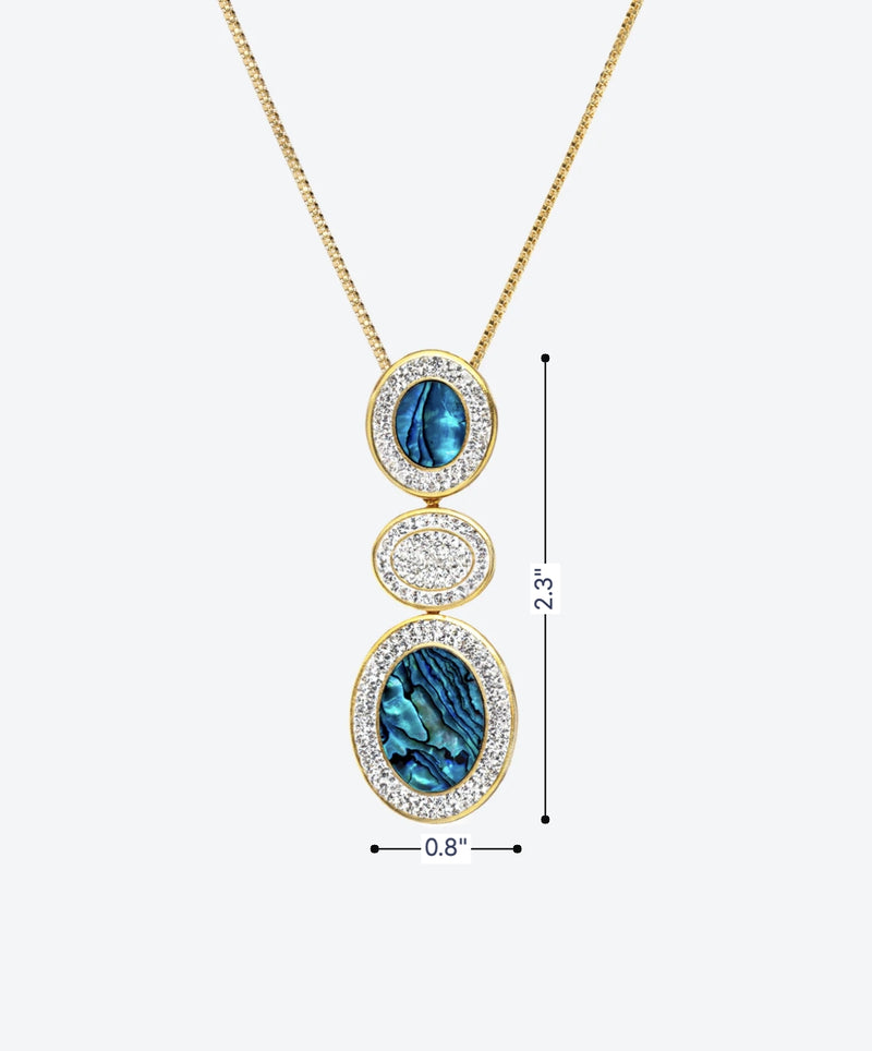 Duo Gem Cascade Necklace - La Costa Organic Jewelry
