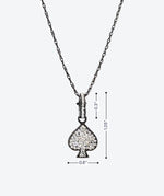 Brilliant Spade Charm Necklace - La Costa Organic Jewelry
