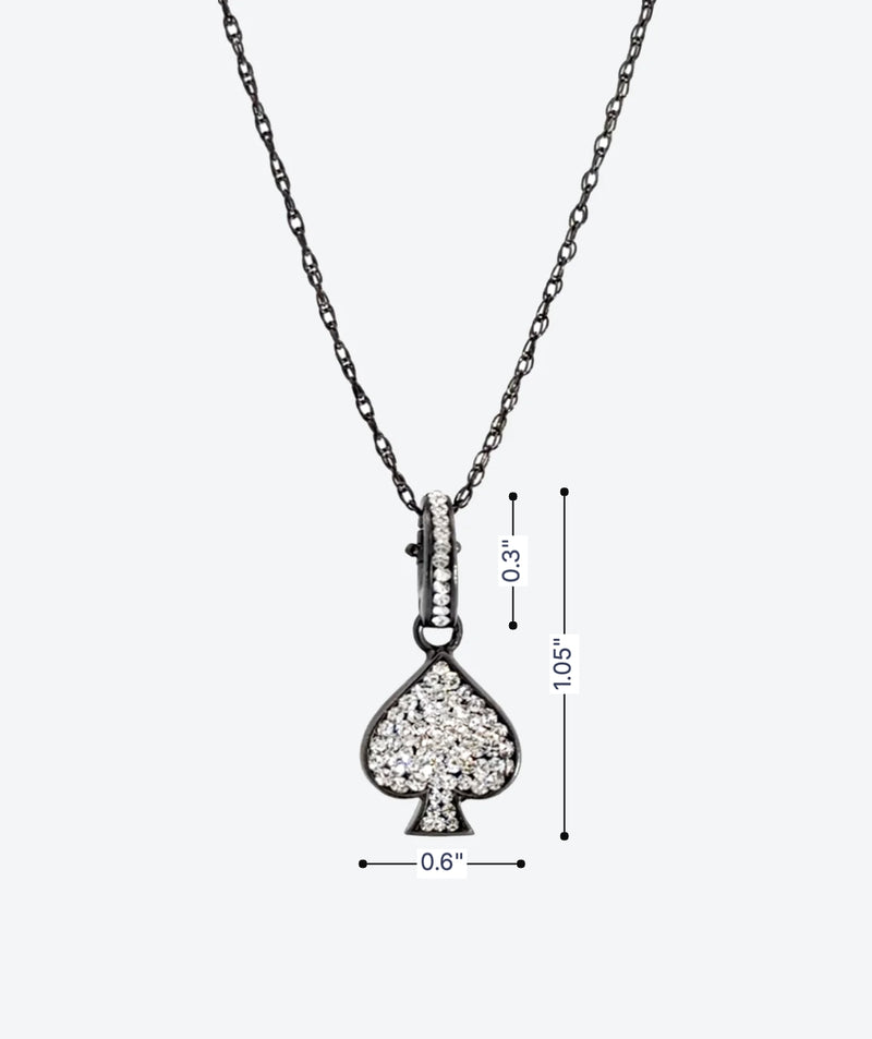 Brilliant Spade Charm Necklace - La Costa Organic Jewelry
