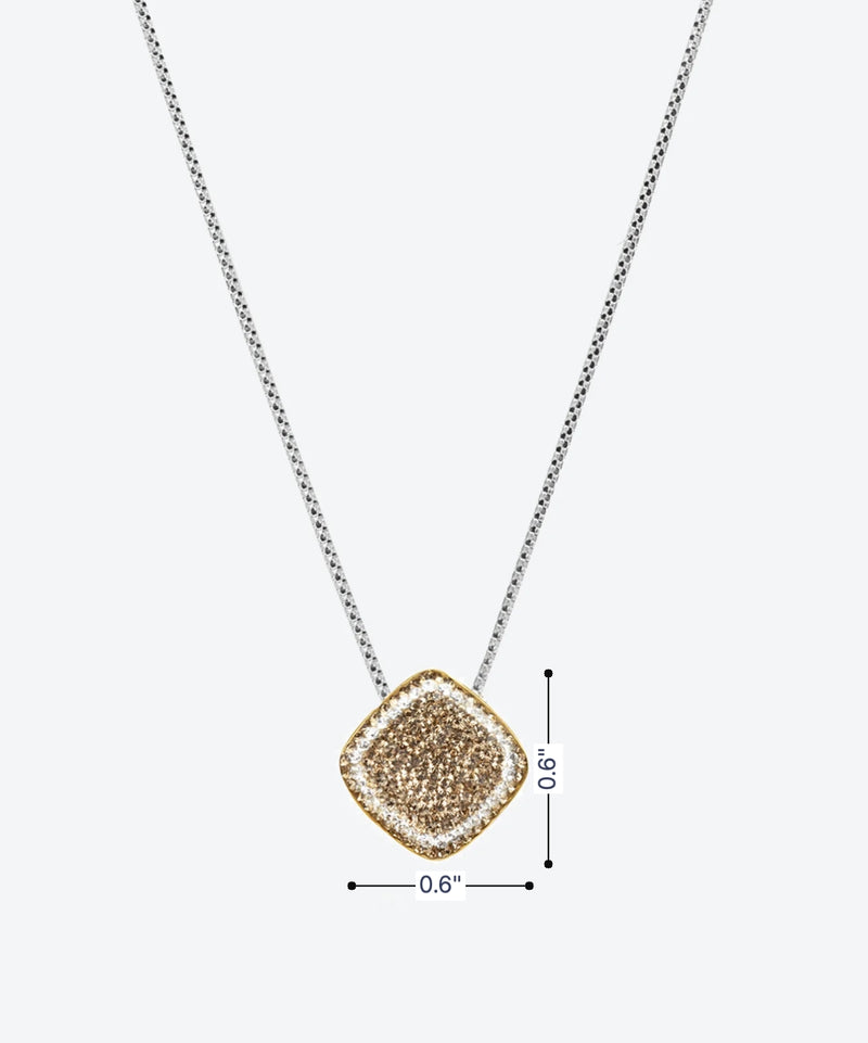 Crystal Dainty Diagonal Necklace - La Costa Organic Jewelry