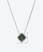 Dainty Diagonal Gem Necklace - La Costa Organic Jewelry