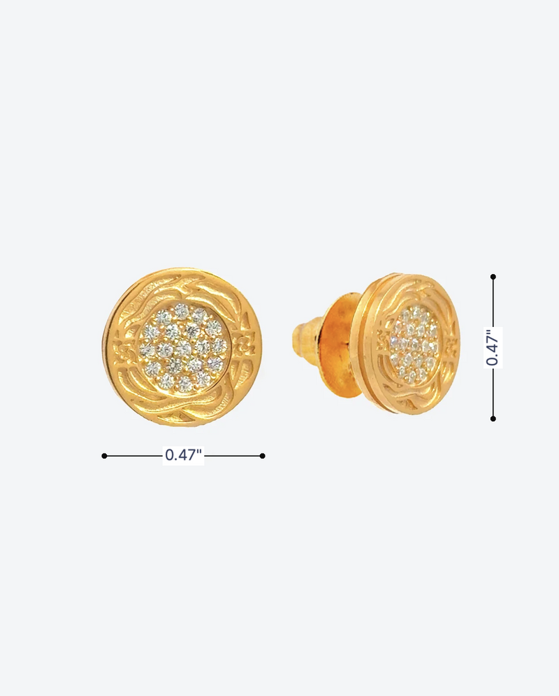 Blossom Halo Stud Earrings - La Costa Organic Jewelry