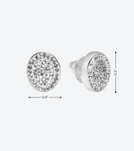 Oval Crystal Stud Earrings - La Costa Organic Jewelry