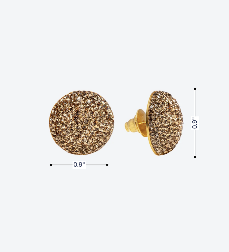 Crystal Statement Studs - La Costa Organic Jewelry