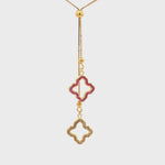 Dainty Flower Lariat Necklace - La Costa Organic Jewelry