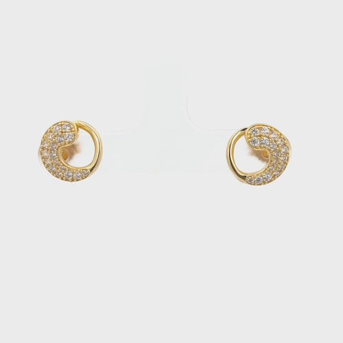Ying Yang Stud Earrings - La Costa Organic Jewelry
