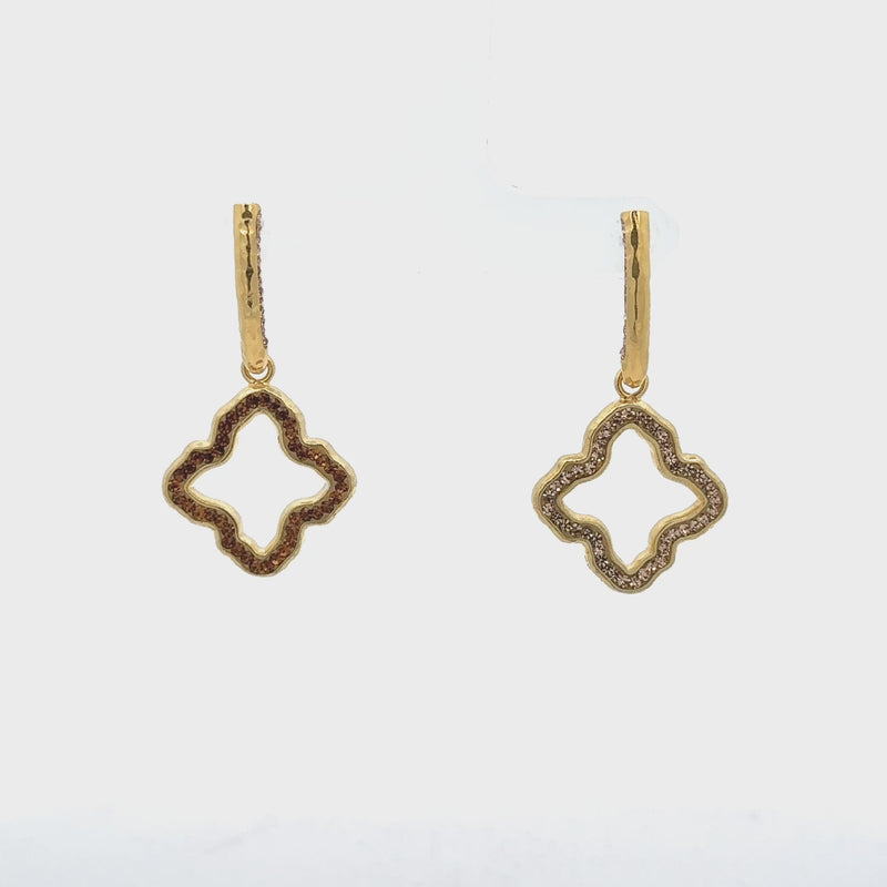Open Flower Loop Earrings - La Costa Organic Jewelry