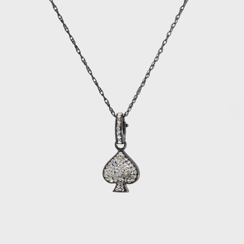 Brilliant Spade Charm Necklace - La Costa Organic Jewelry