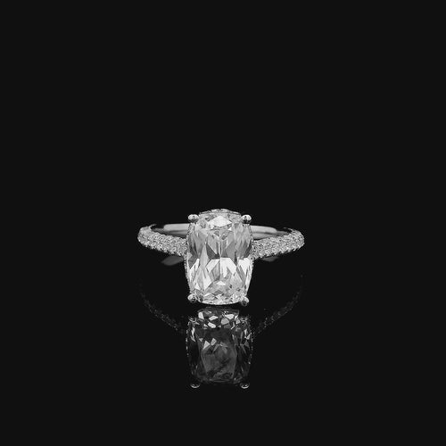 Cushion 3ct Crystal Solitaire Ring - La Costa Organic Jewelry