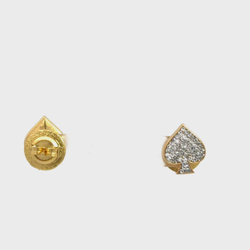 Spade Stud Earrings - La Costa Organic Jewelry