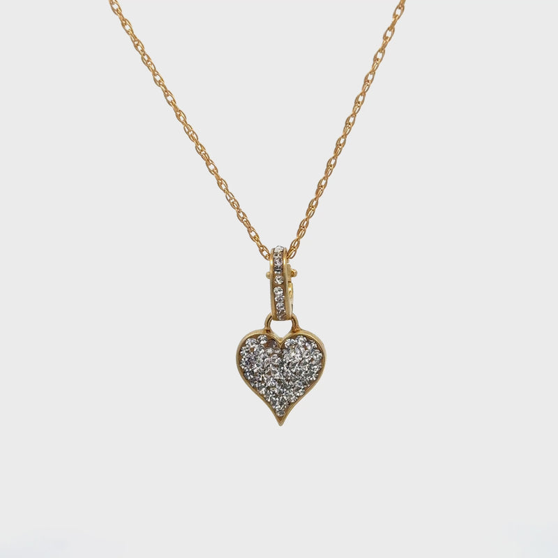 Brilliant Love Rules Heart Charm Necklace - La Costa Organic Jewelry