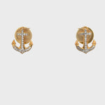 Bon Voyage Anchor Stud Earrings