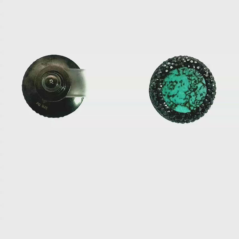 Round Gem Studs - La Costa Organic Jewelry