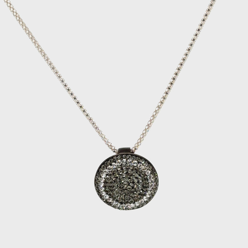 Crystal Dainty Round Necklace - La Costa Organic Jewelry