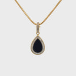 Dainty Tear Gem Charm Necklace - La Costa Organic Jewelry